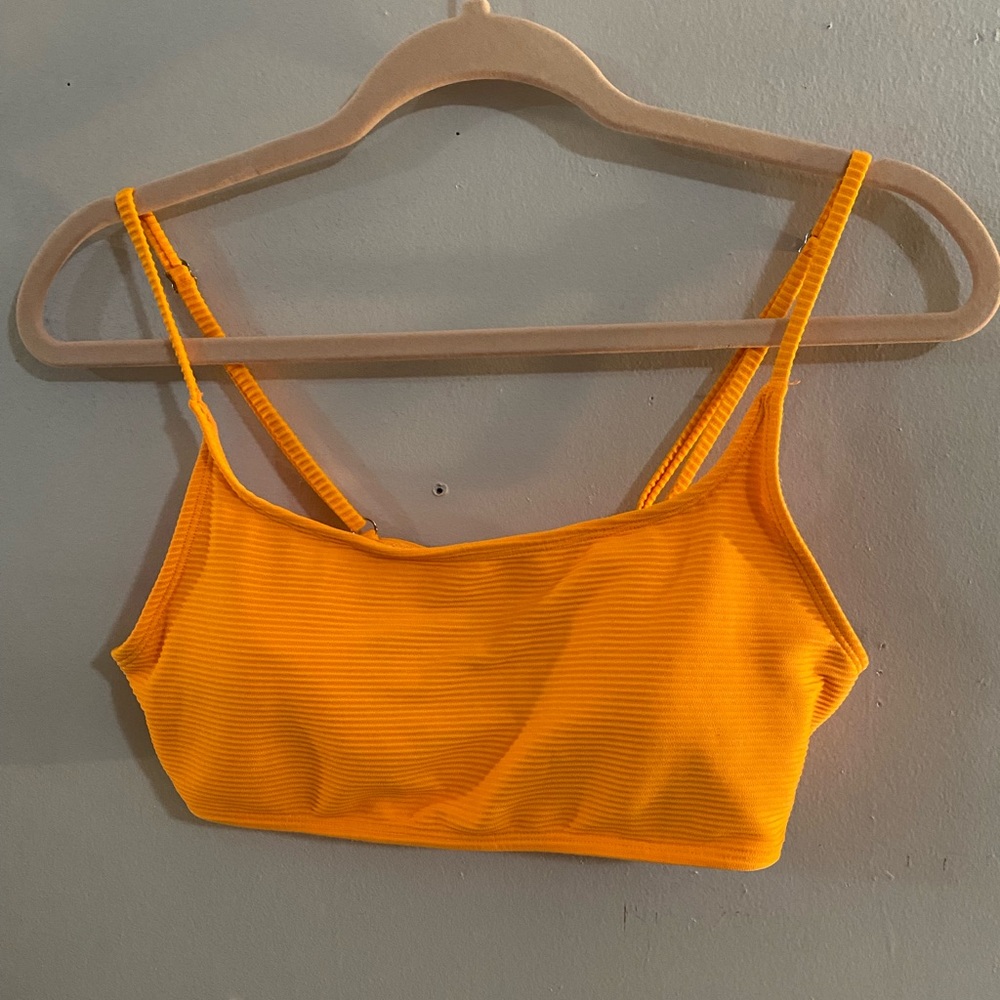 Neon orange padded bathing suit top